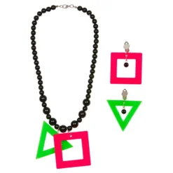 80-tals Neon Örhängen & Halsband