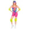 80-tals Neon Roller Girl Maskeraddräkt