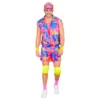 80-tals Neon Roller Guy Maskeraddräkt