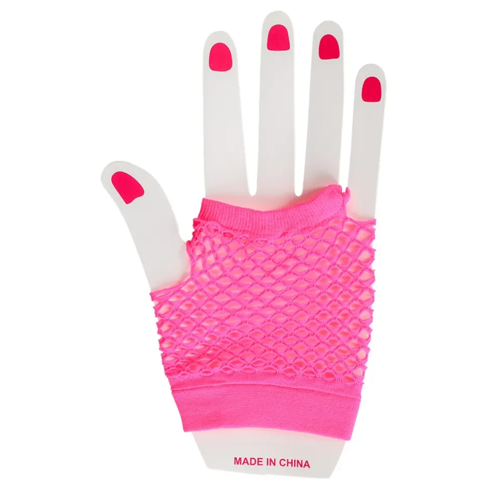 80-tals Näthandskar Korta Rosa