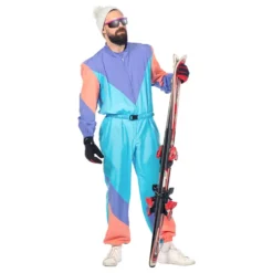 80-tals Retro Skidoverall Herr Maskeraddräkt