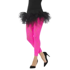 80-tals Spetsleggings Rosa