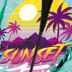 90-tals Sunset Träningsoverall Maskeraddräkt