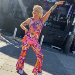 70-talstjej Jumpsuit Maskeraddräkt