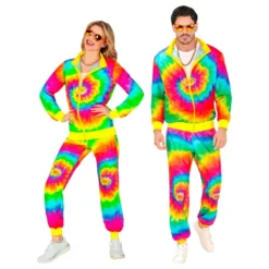 80-tals Träningsoverall Tie-Dye Maskeraddräkt