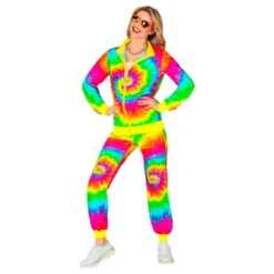 80-tals Träningsoverall Tie-Dye Maskeraddräkt