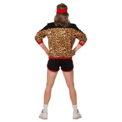 80-tals Träningsset Leopard Herr Maskeraddräkt