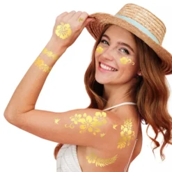 Tatueringar Blommor Guld