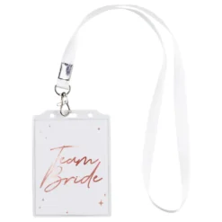 Team Bride Namnbrickor på Nyckelband