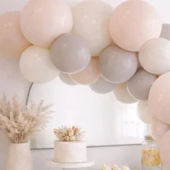 Återanvändbar Ballonggirlang Beige Mix