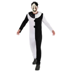 Terror Clown Svart/Vit Maskeraddräkt