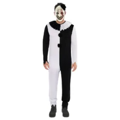 Terror Clown Svart/Vit Maskeraddräkt