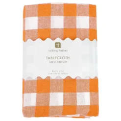 Textilduk Bistro Orange/Vit