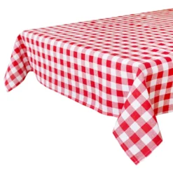 Textilduk Bistro Röd/Vit
