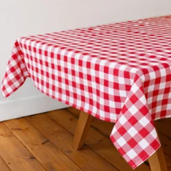 Textilduk Bistro Röd/Vit