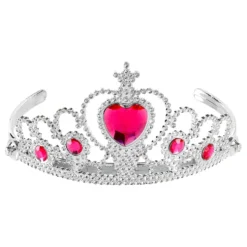 Tiara Silver med Rosa Stenar