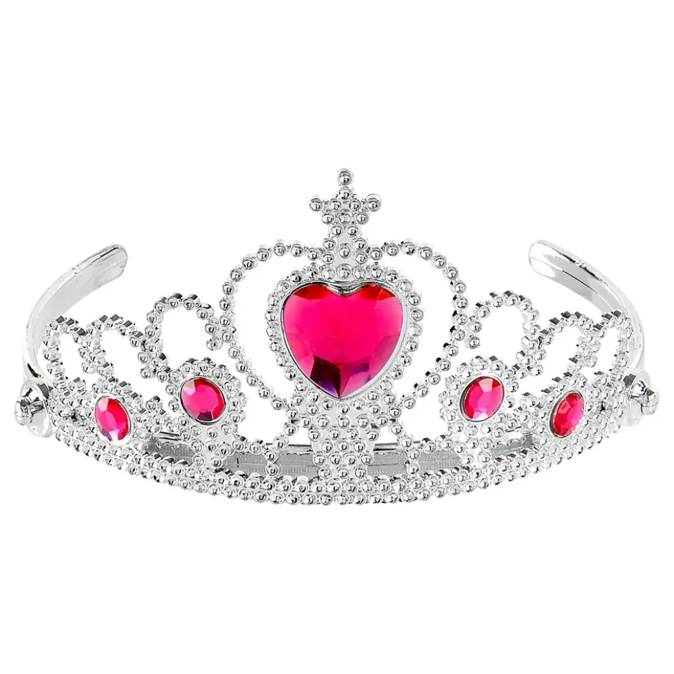 Tiara Silver med Rosa Stenar