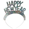 Tiaror Happy New Year Holografiska Silver
