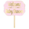 Trädgårdsskylt Welcome To The Babyshower Rosa