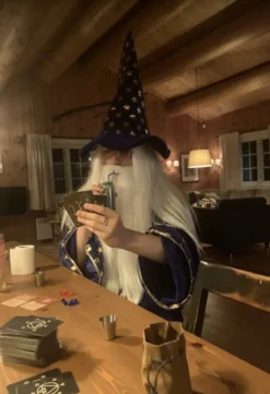 Trollkarl Blå Maskeraddräkt