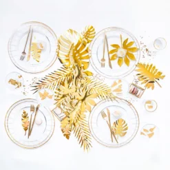 Tropiska Löv Guld Metallic