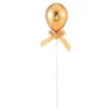 Tårtdekoration Ballong Guld med Rosett