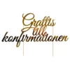 Tårtdekoration Grattis till Konfirmationen
