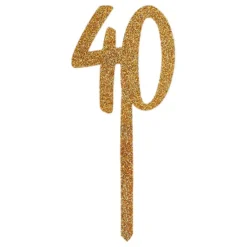 Tårtdekoration 40 Guld i Akryl