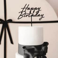 Tårtdekoration Happy Birthday i Akryl