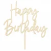 Tårtdekoration i Trä Happy Birthday