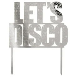 Tårtdekoration Let's Disco i Akryl