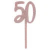 Tårtdekoration 50 Roséguld i Akryl