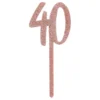 Tårtdekoration 40 Roséguld i Akryl