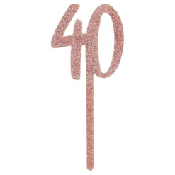 Tårtdekoration 40 Roséguld i Akryl