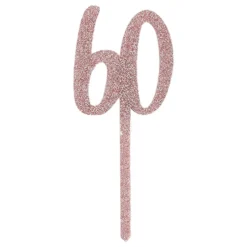 Tårtdekoration 60 Roséguld i Akryl