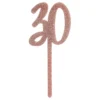 Tårtdekoration 30 Roséguld i Akryl