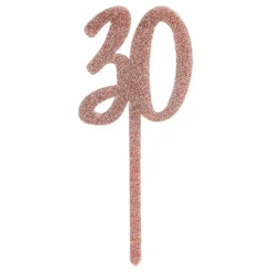 Tårtdekoration 30 Roséguld i Akryl