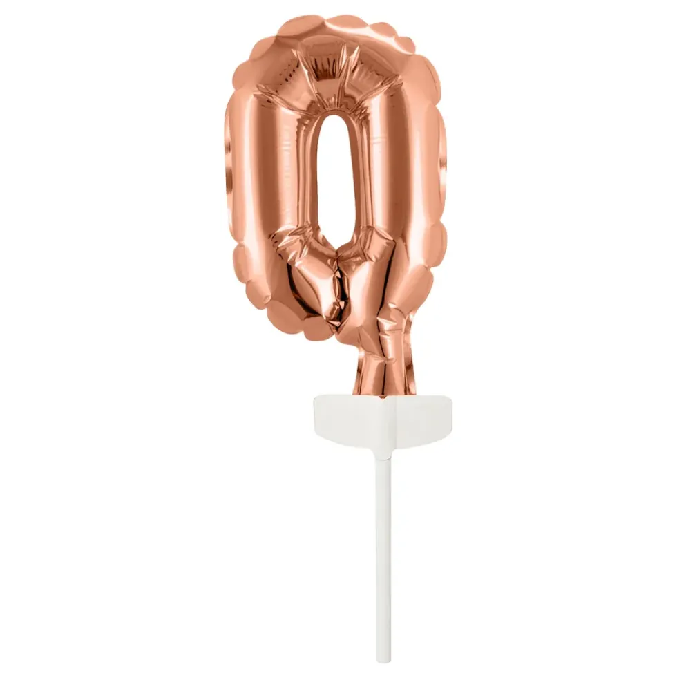 Tårtdekoration Sifferballong Mini Roséguld