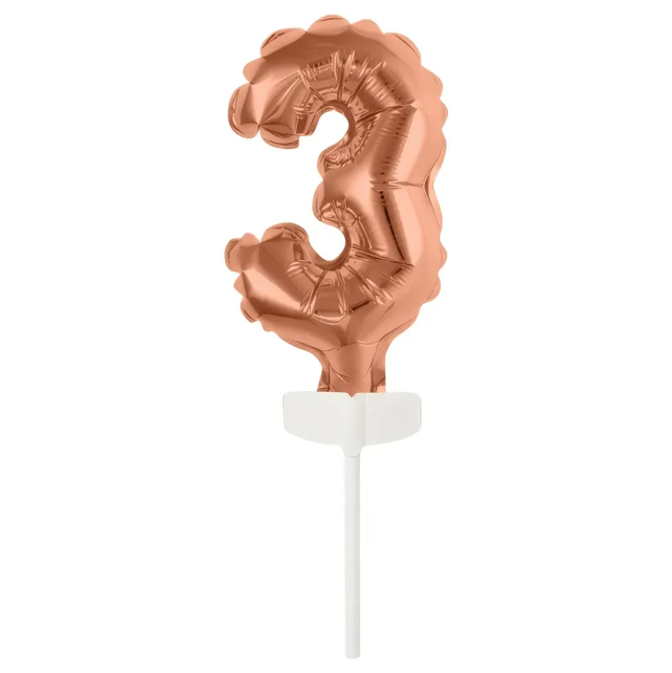 Tårtdekoration Sifferballong Mini Roséguld