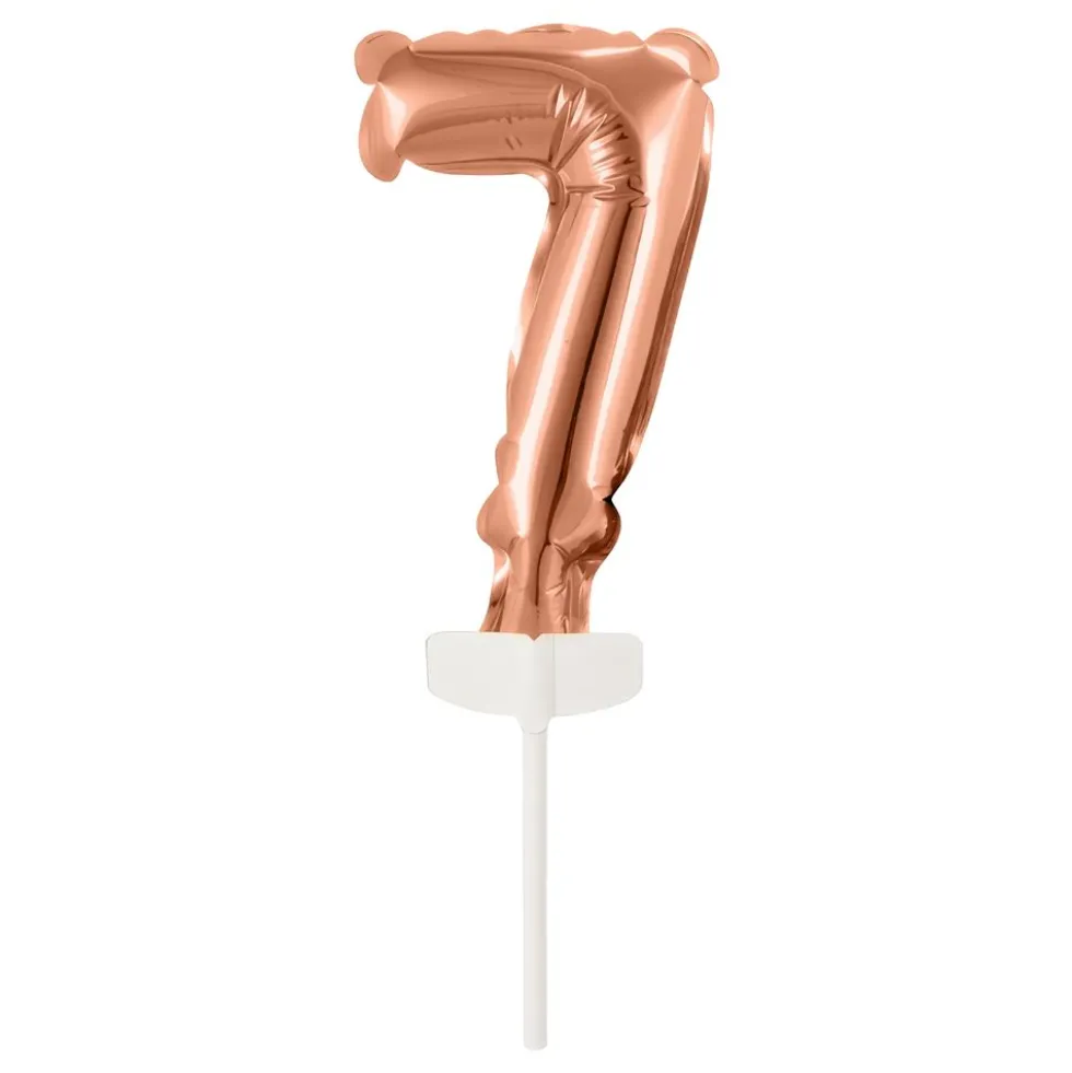 Tårtdekoration Sifferballong Mini Roséguld