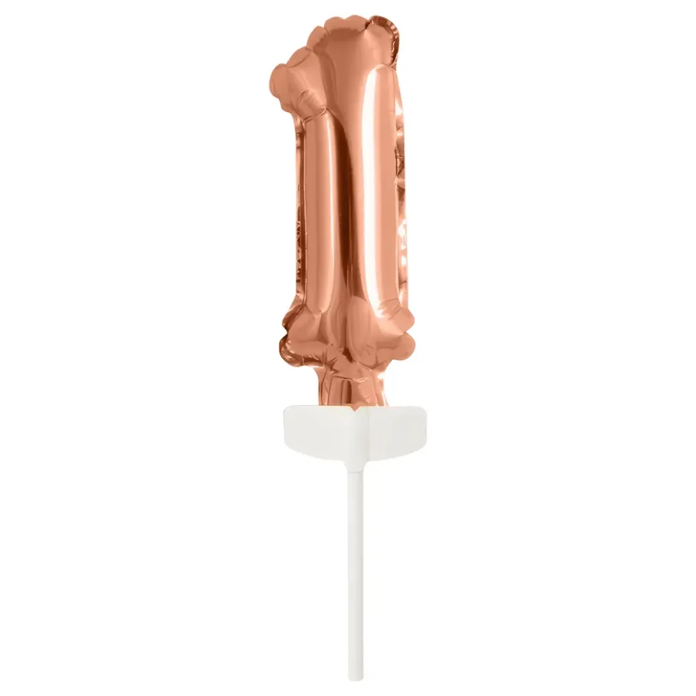 Tårtdekoration Sifferballong Mini Roséguld