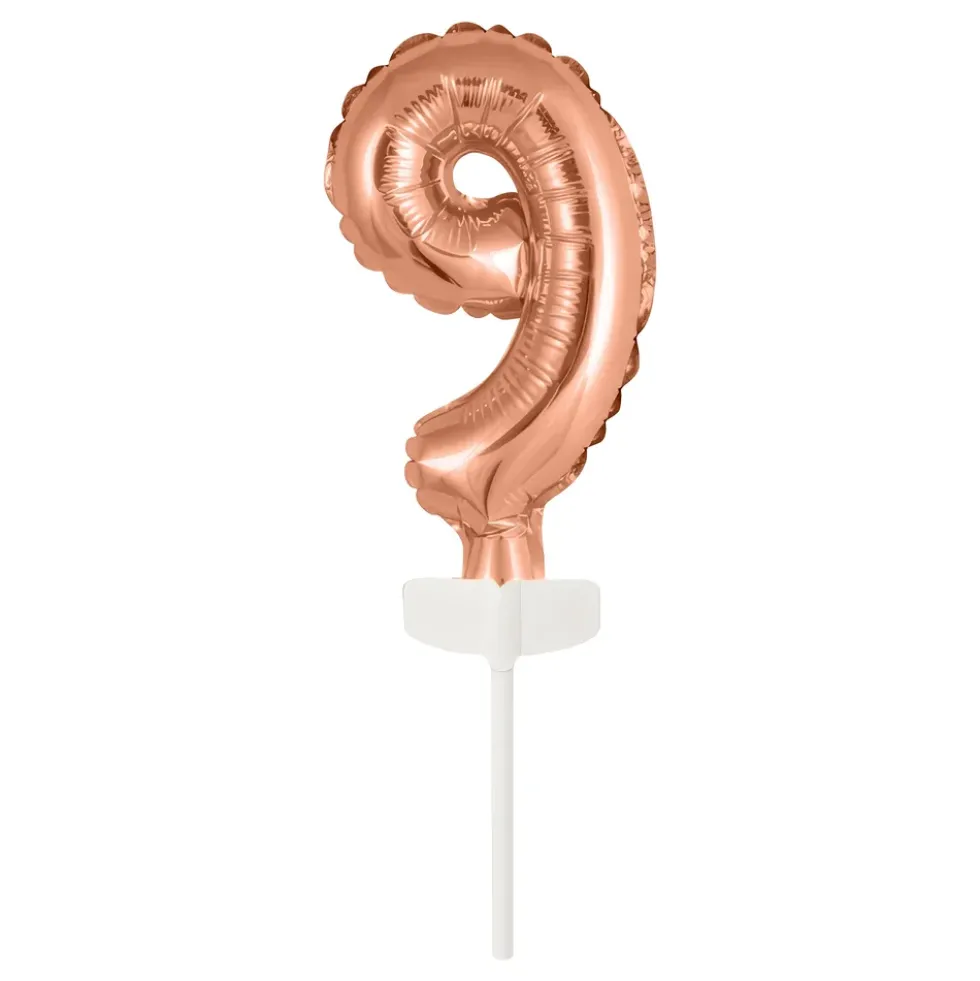 Tårtdekoration Sifferballong Mini Roséguld