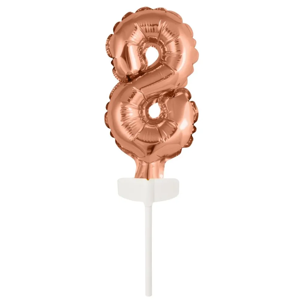 Tårtdekoration Sifferballong Mini Roséguld