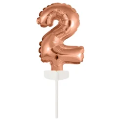 Tårtdekoration Sifferballong Mini Roséguld