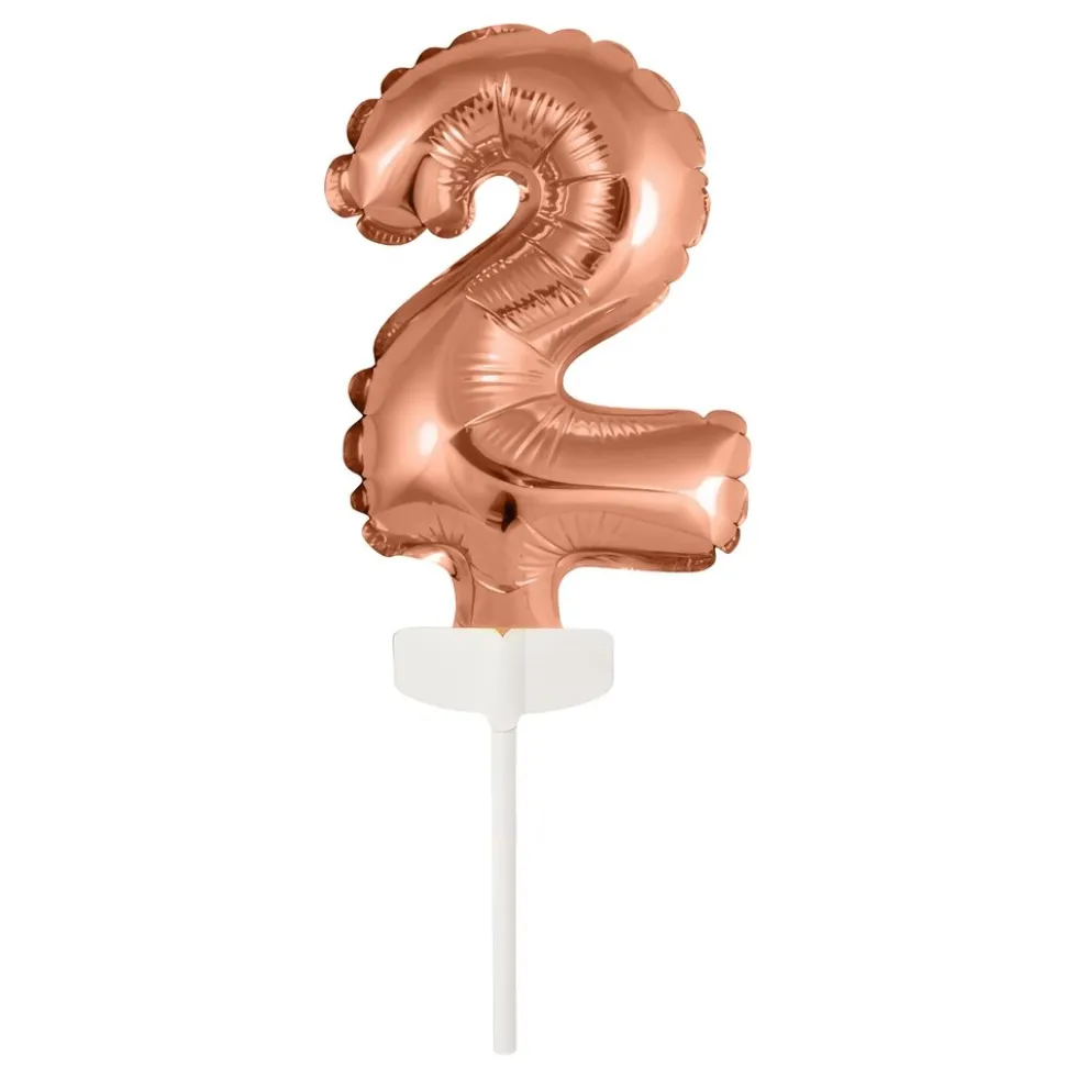 Tårtdekoration Sifferballong Mini Roséguld