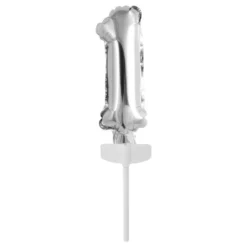 Tårtdekoration Sifferballong Mini Silver