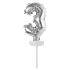 Tårtdekoration Sifferballong Mini Silver