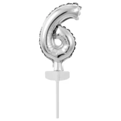 Tårtdekoration Sifferballong Mini Silver