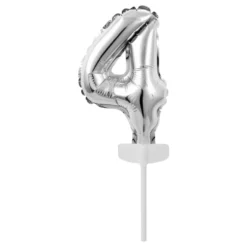 Tårtdekoration Sifferballong Mini Silver