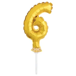 Tårtdekoration Sifferballong Mini Guld